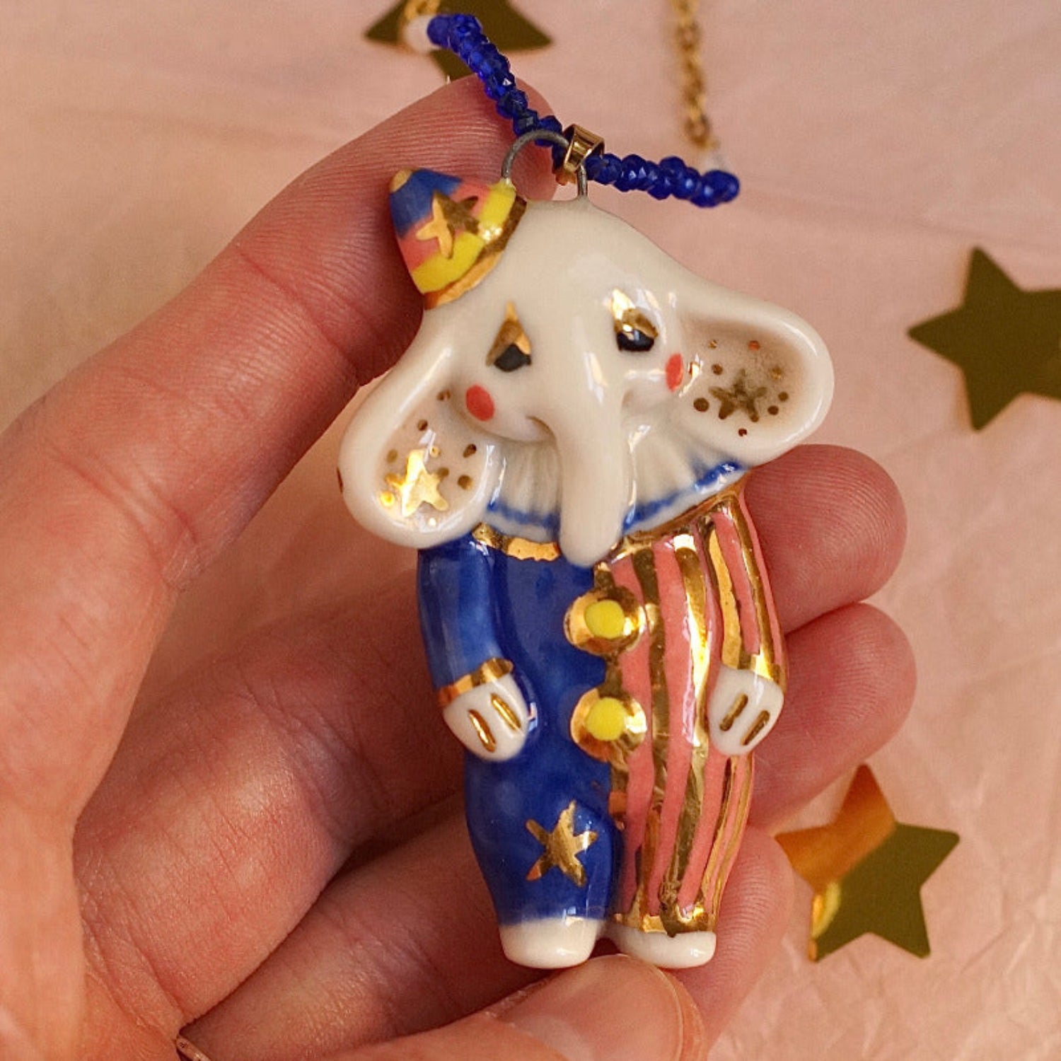 Blue Circus Elephant Pendant JLTN1951