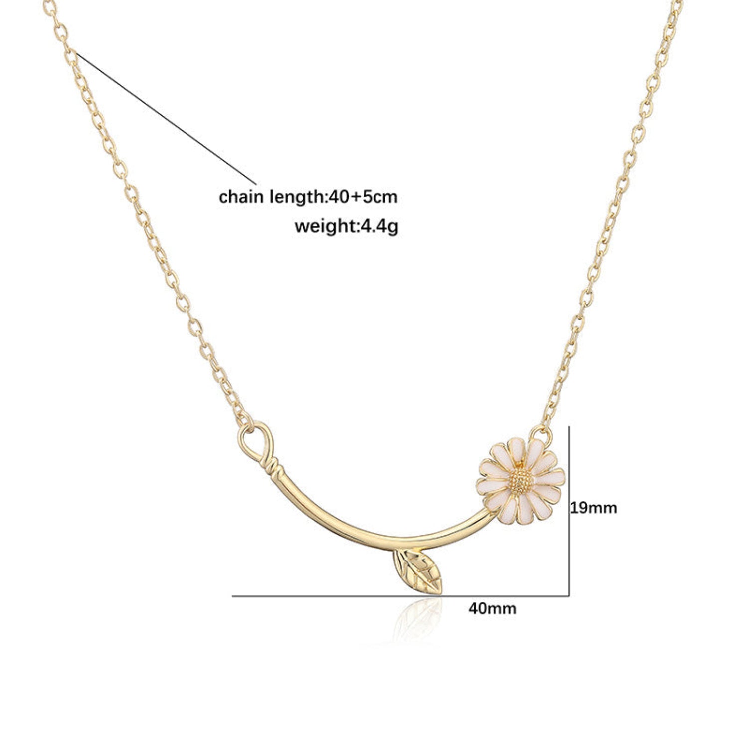 Gold Daisy Stem Necklace JLTN1972