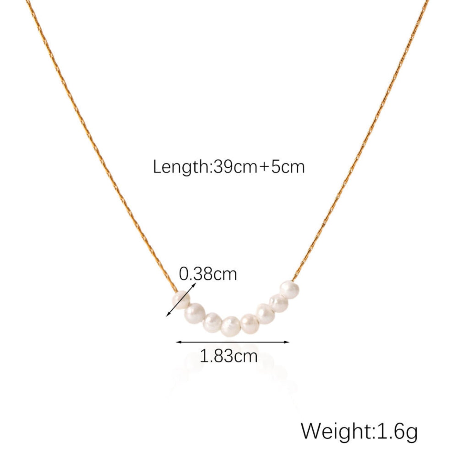 White Pearl Gold Necklace JLTN1979