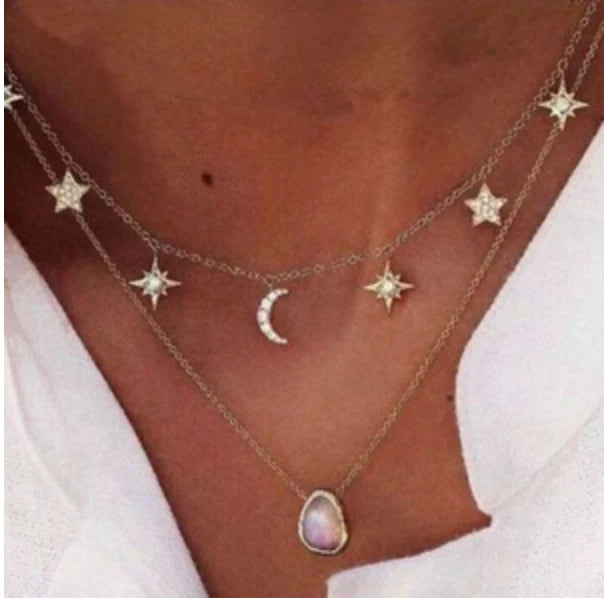 Celestial Layered Pendant Necklace JLTN1985