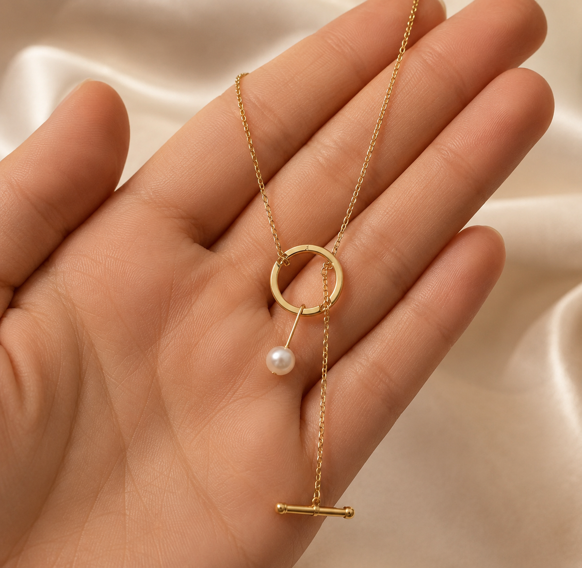 Pearl Circle Pendant Necklace JLTN1987