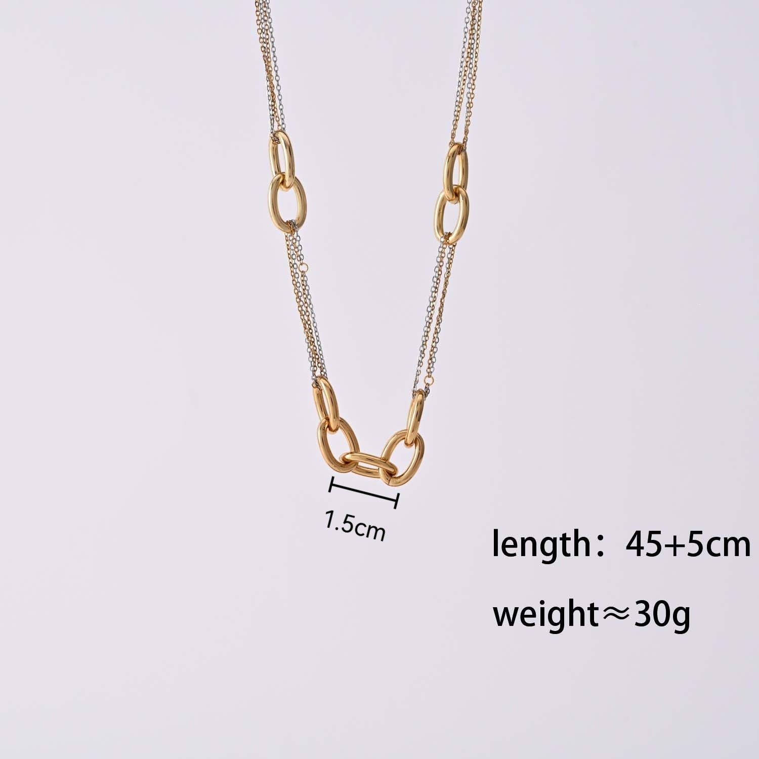 Golden Linked Chain Necklace JLTN1991