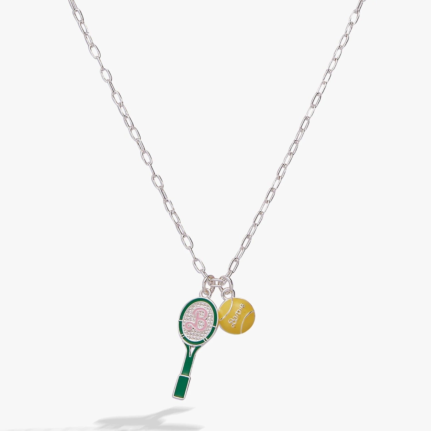 Silver Tennis Racket Charm Necklace JLTN1997