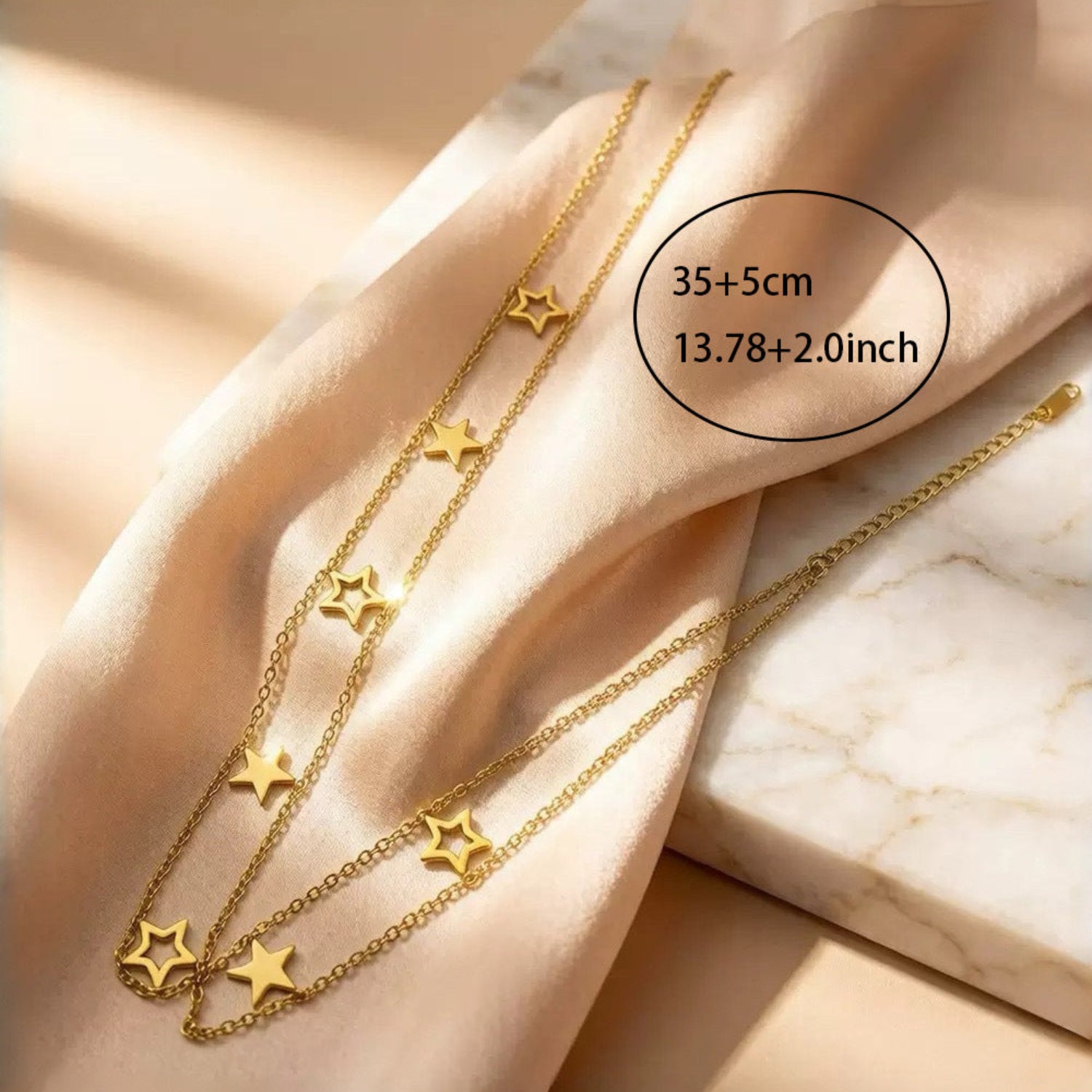 Gold Layered Star Necklace JLTN2027