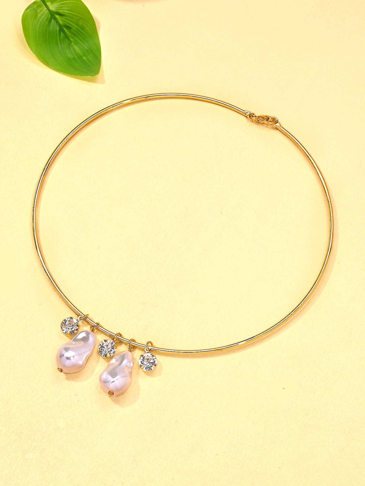Gold Floral Charm Layered Necklace JLTN2048