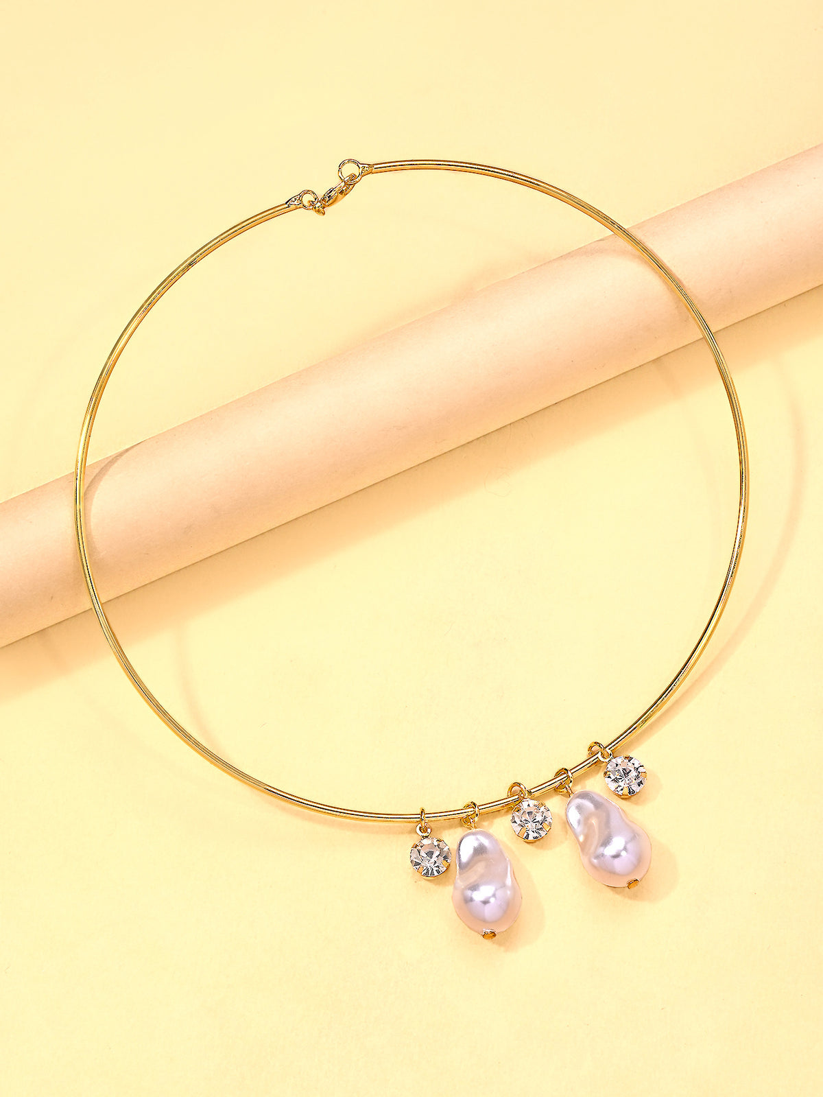 Gold Floral Charm Layered Necklace JLTN2048