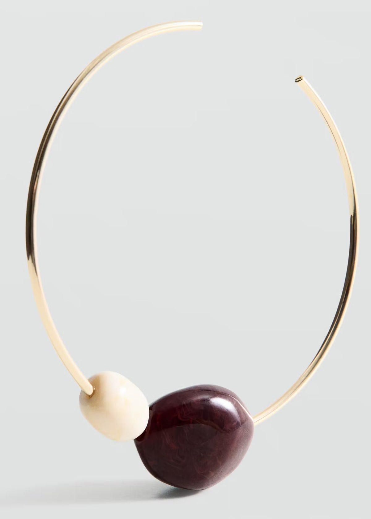 Gold Burgundy Bead Statement Necklace JLTN2049