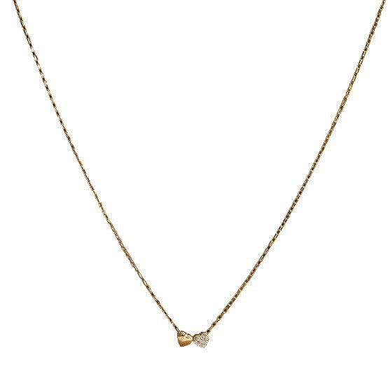 Gold Heart Crystal Layered Necklace JLTN2050
