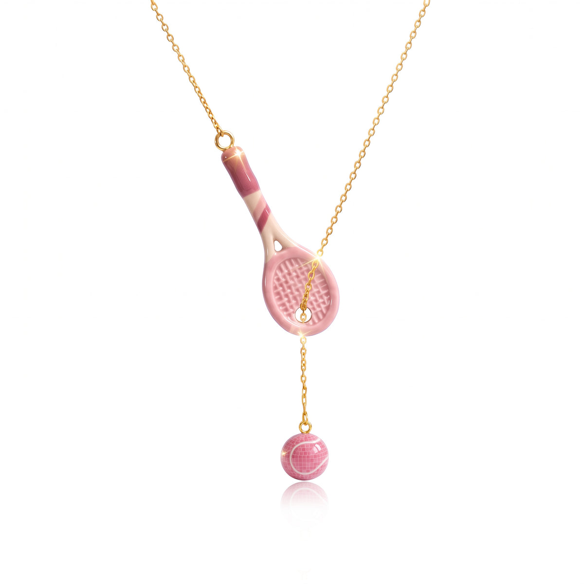 Pink Tennis Drop Necklace JLTN2058