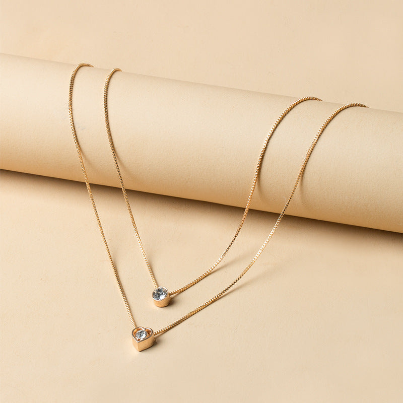 Gold Minimal Double Layer Necklace JLTN2061