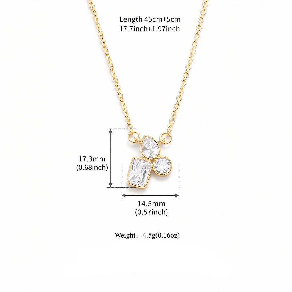 Gold Crystal Floral Necklace JLTN2064