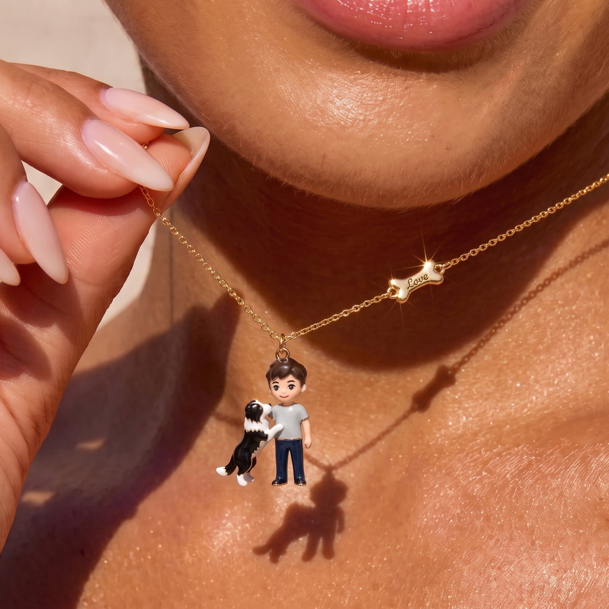 Gold Boy Charm Necklace JLTN2065
