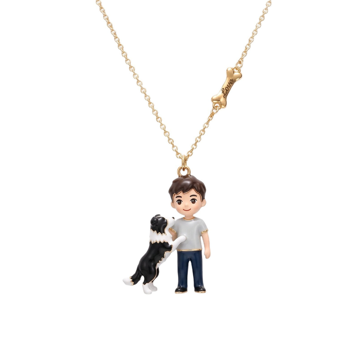 Gold Boy Charm Necklace JLTN2065