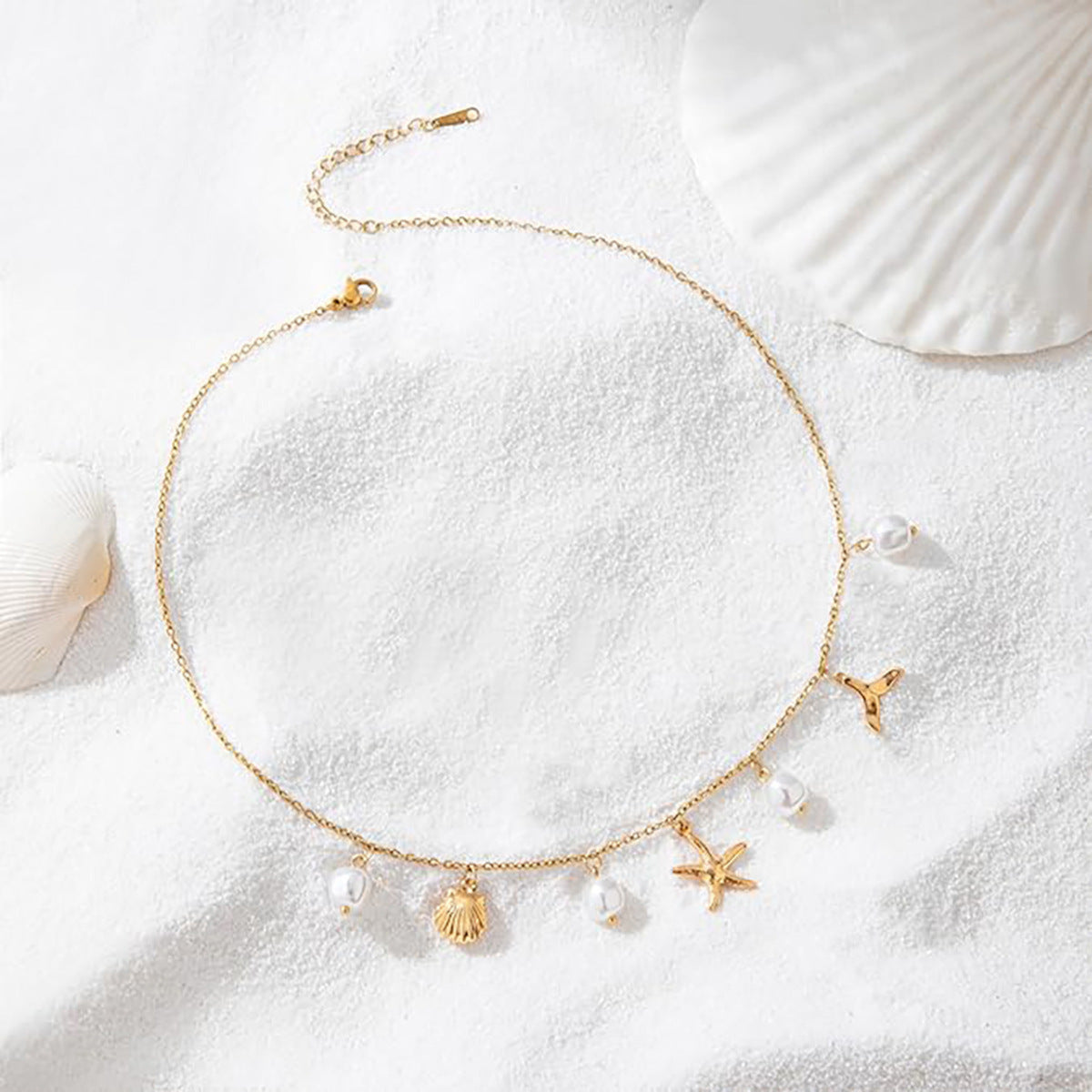 Ocean Charm Pearl and Starfish Necklace JLTN2080