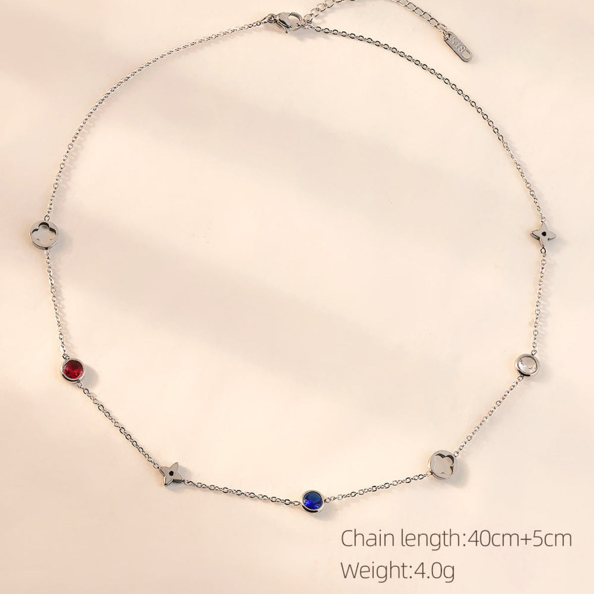 Silver Multicolour Bead Detail Necklace JLTN2094