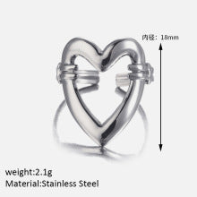 Elegant Open Heart Silver Ring for Women JLTR0485