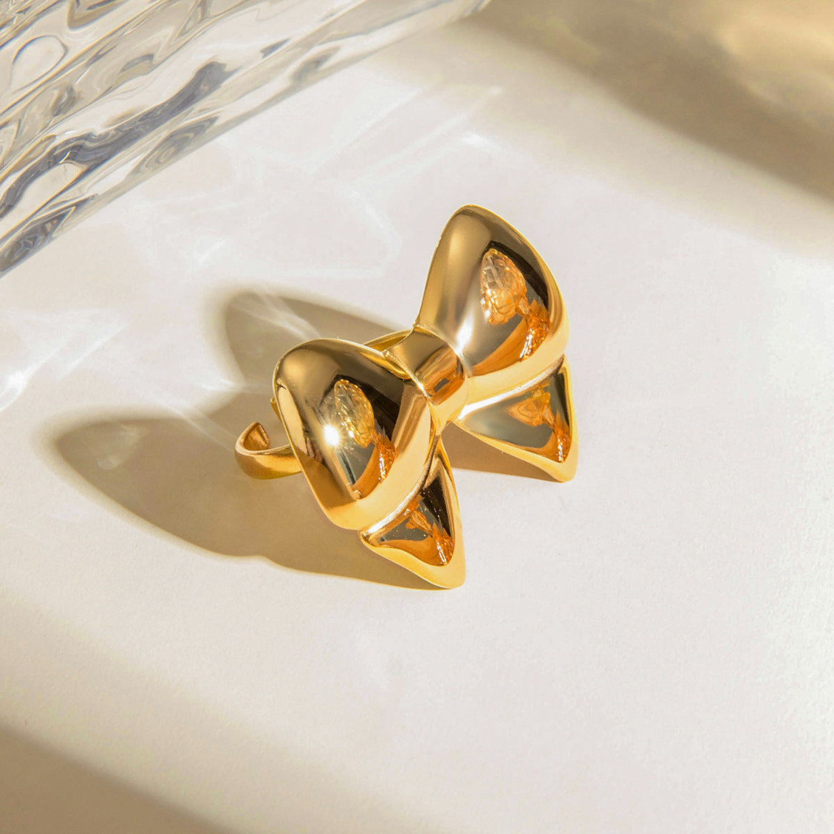 stainless steel smooth bow open ring JLTR0525