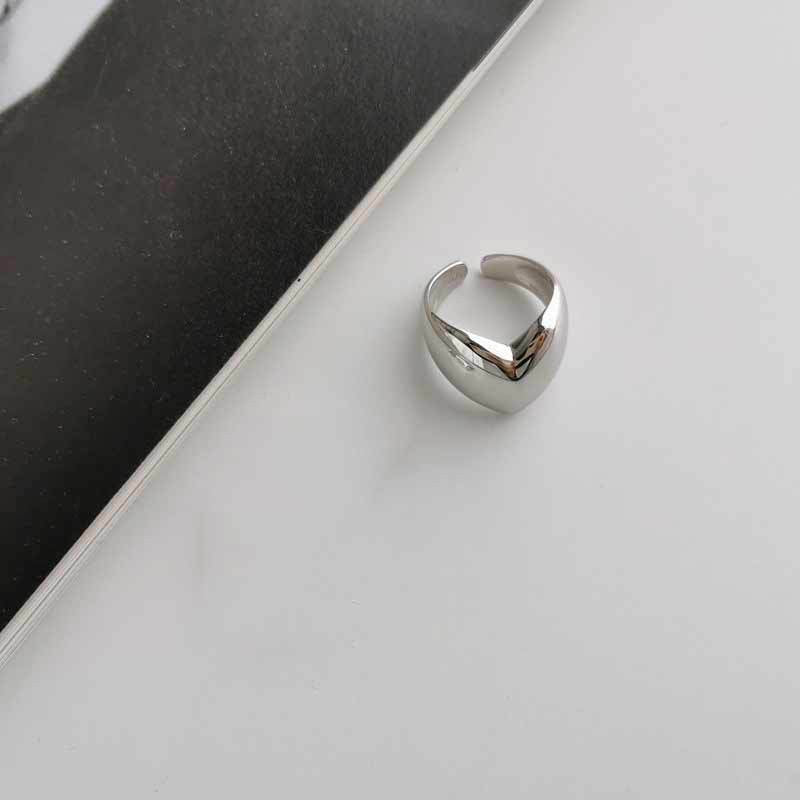 peach silver heart open index finger ring JLTR0526