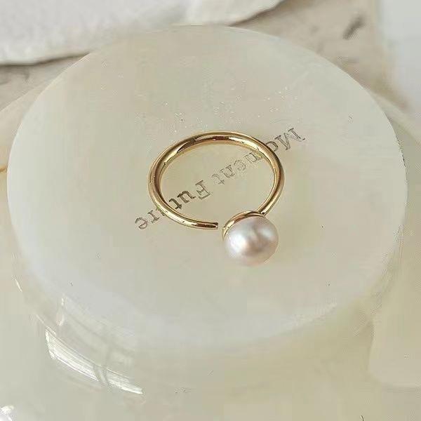 Elegant Open Band Pearl Ring JLTR0558