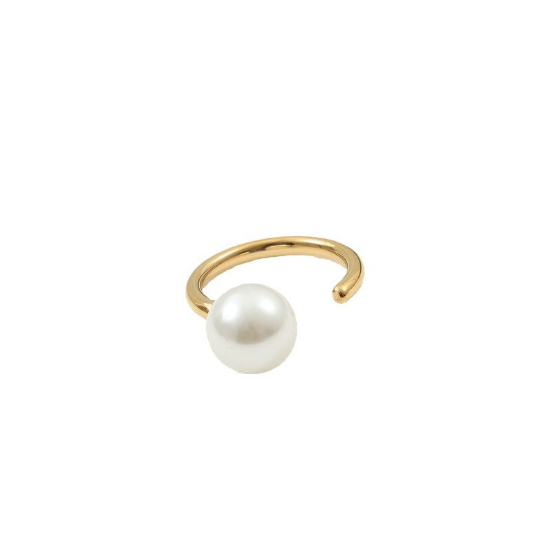 Elegant Open Band Pearl Ring JLTR0558