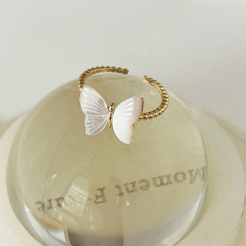 Iridescent Crystal Butterfly Ring JLTR0560
