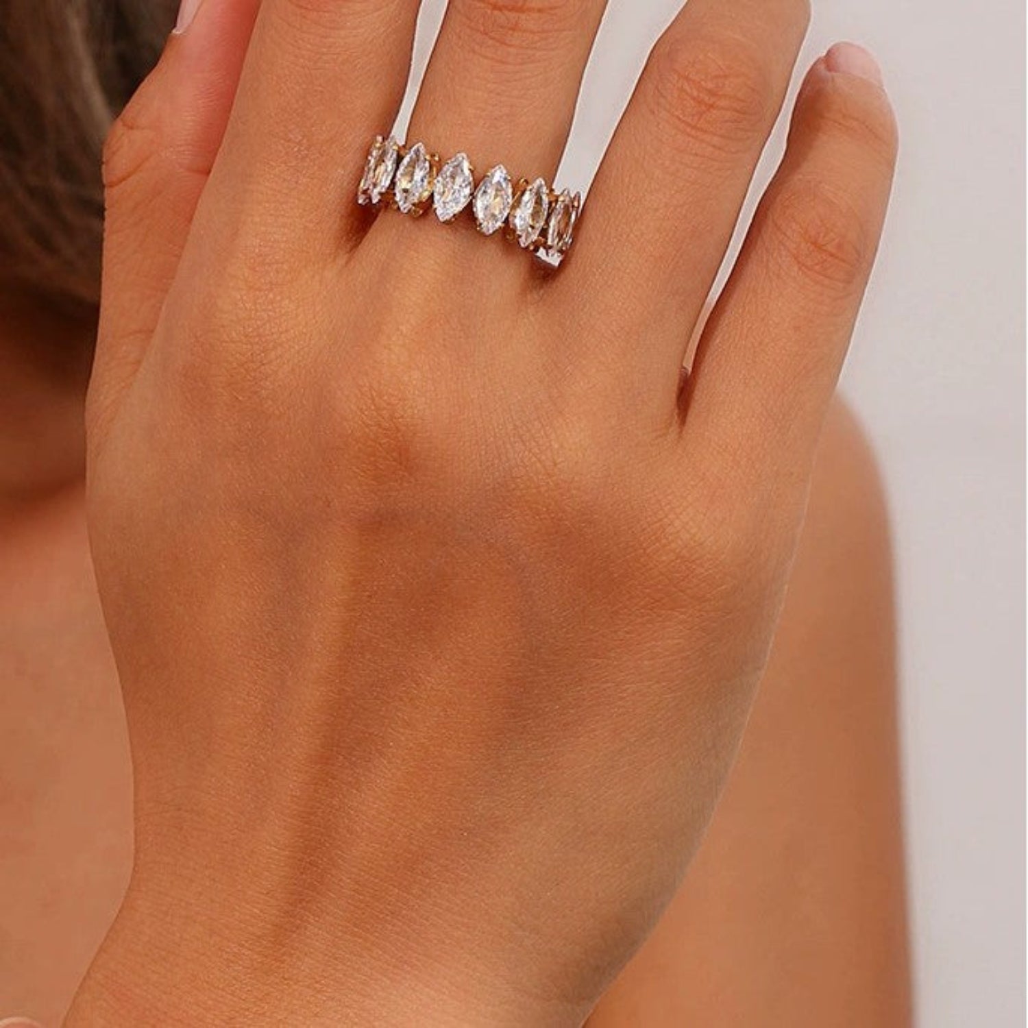 Crystal Marquise Adjustable Ring JLTR0616