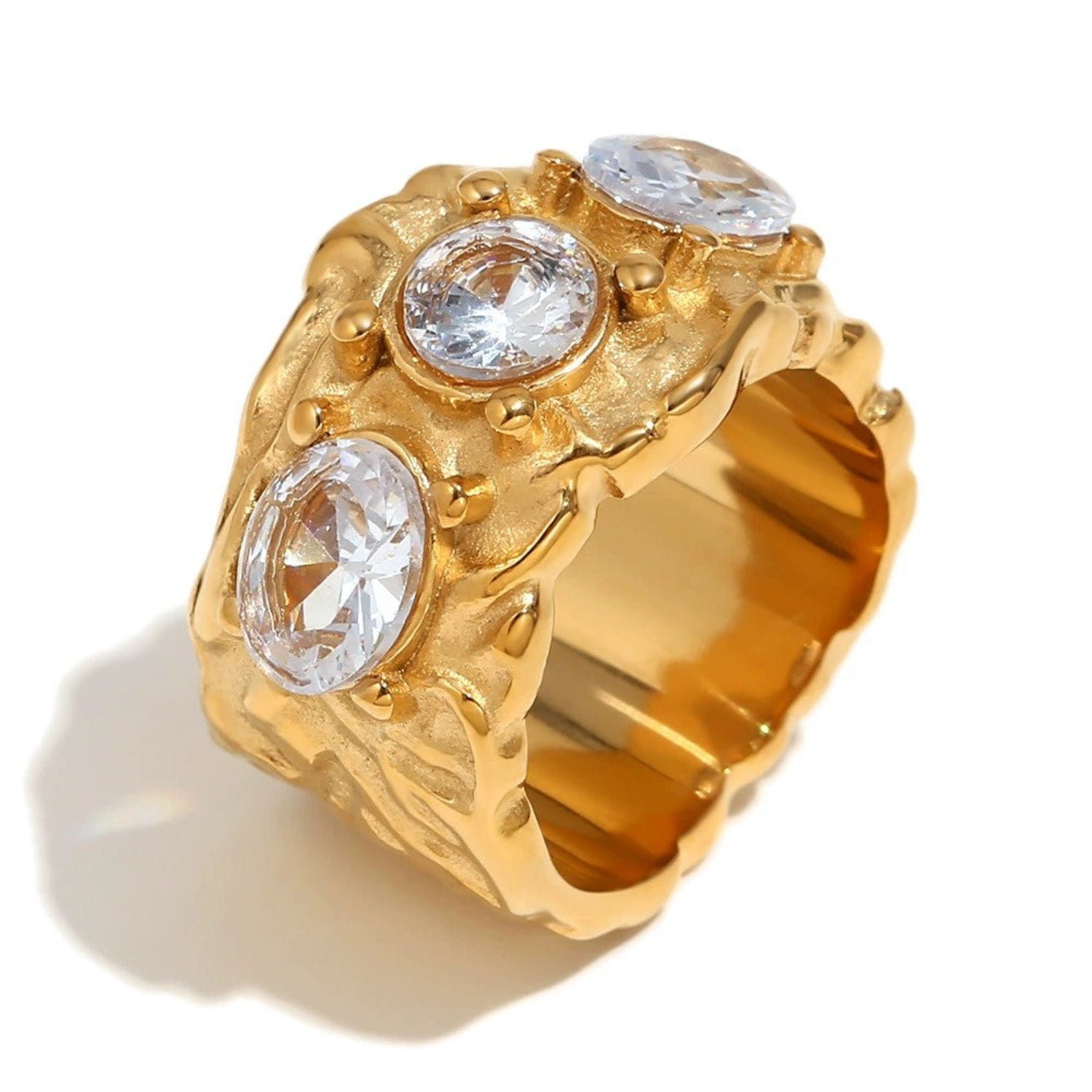 Molten Elegance Crystal Band Ring JLTR0627