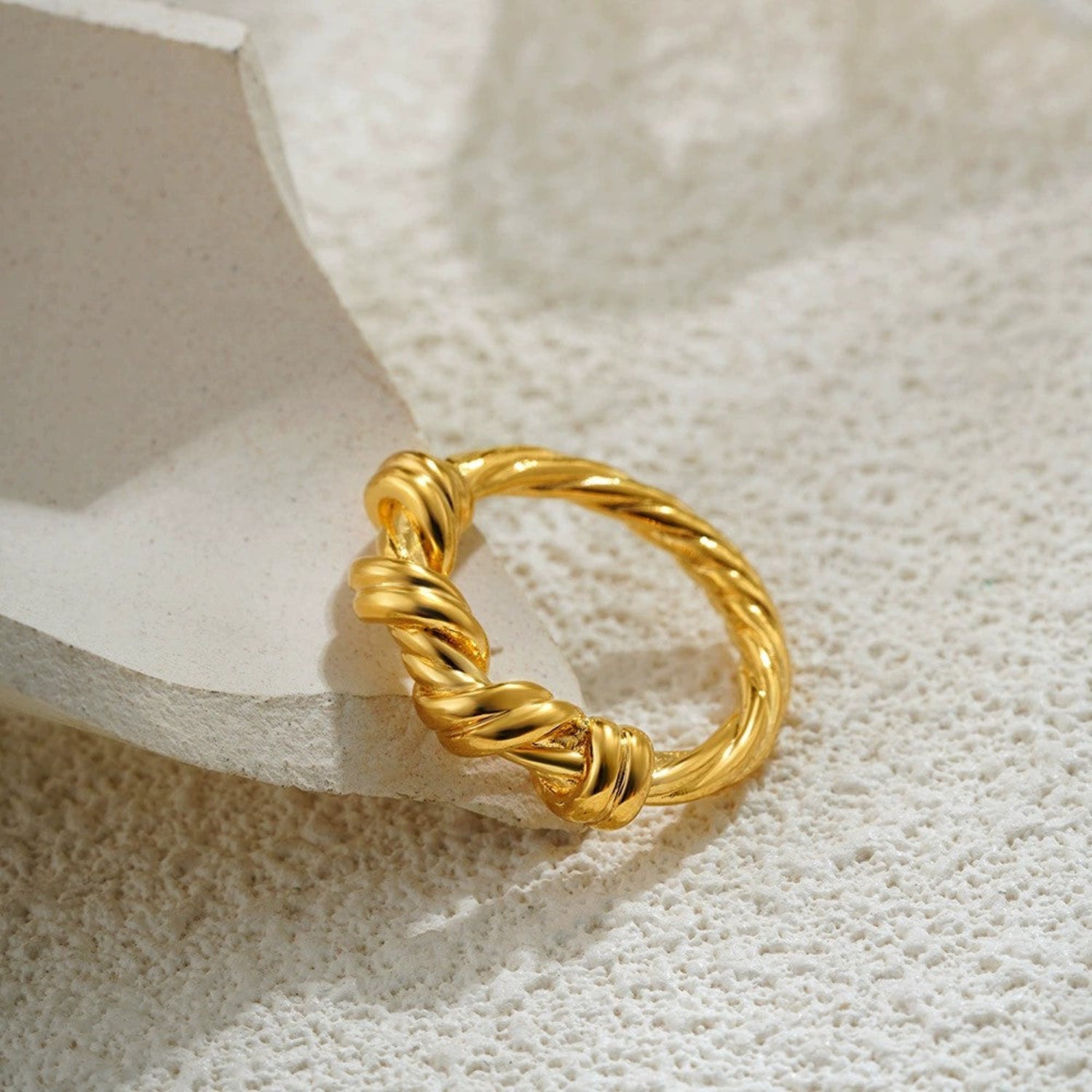 Golden Twine Knot Ring JLTR0628