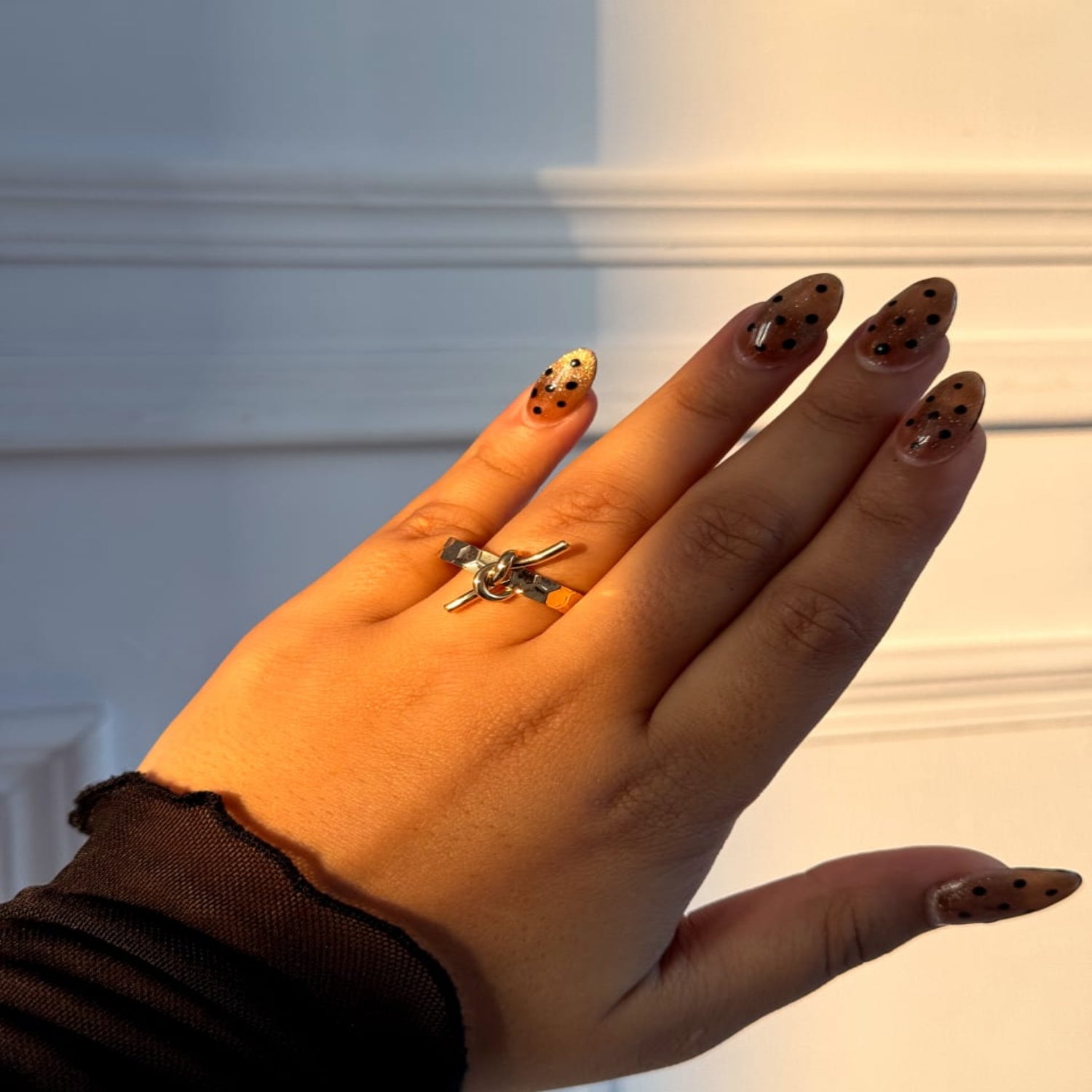 Golden Knot Textured Ring JLTR0643