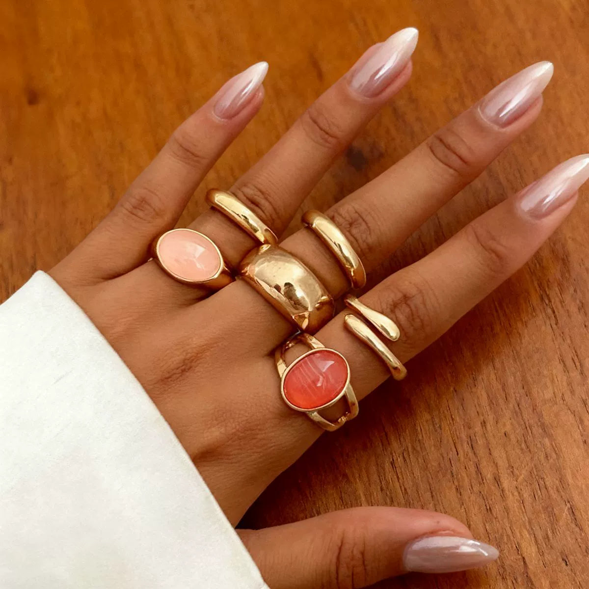 Gold Minimalist Multi-Ring Set JLTR0702
