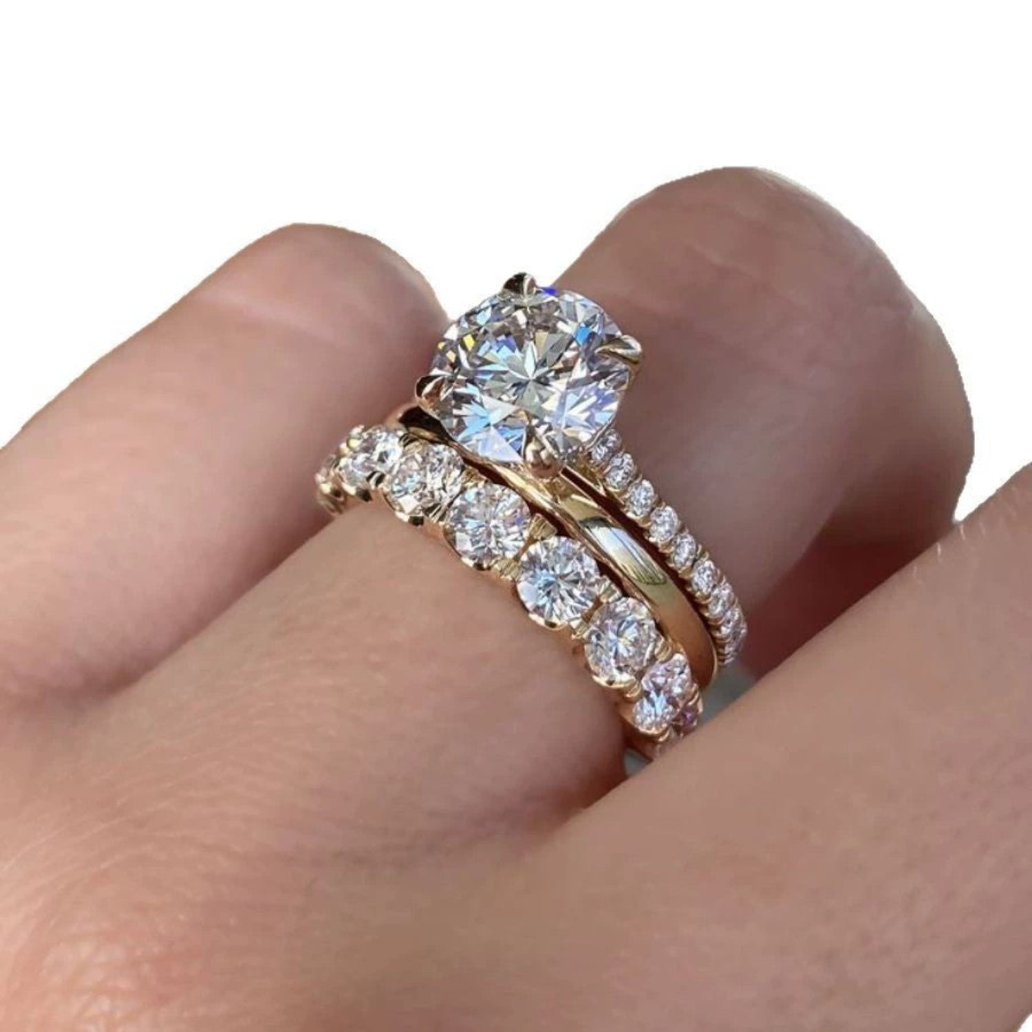 Triple Layer Solitaire Diamond Ring JLTR0704