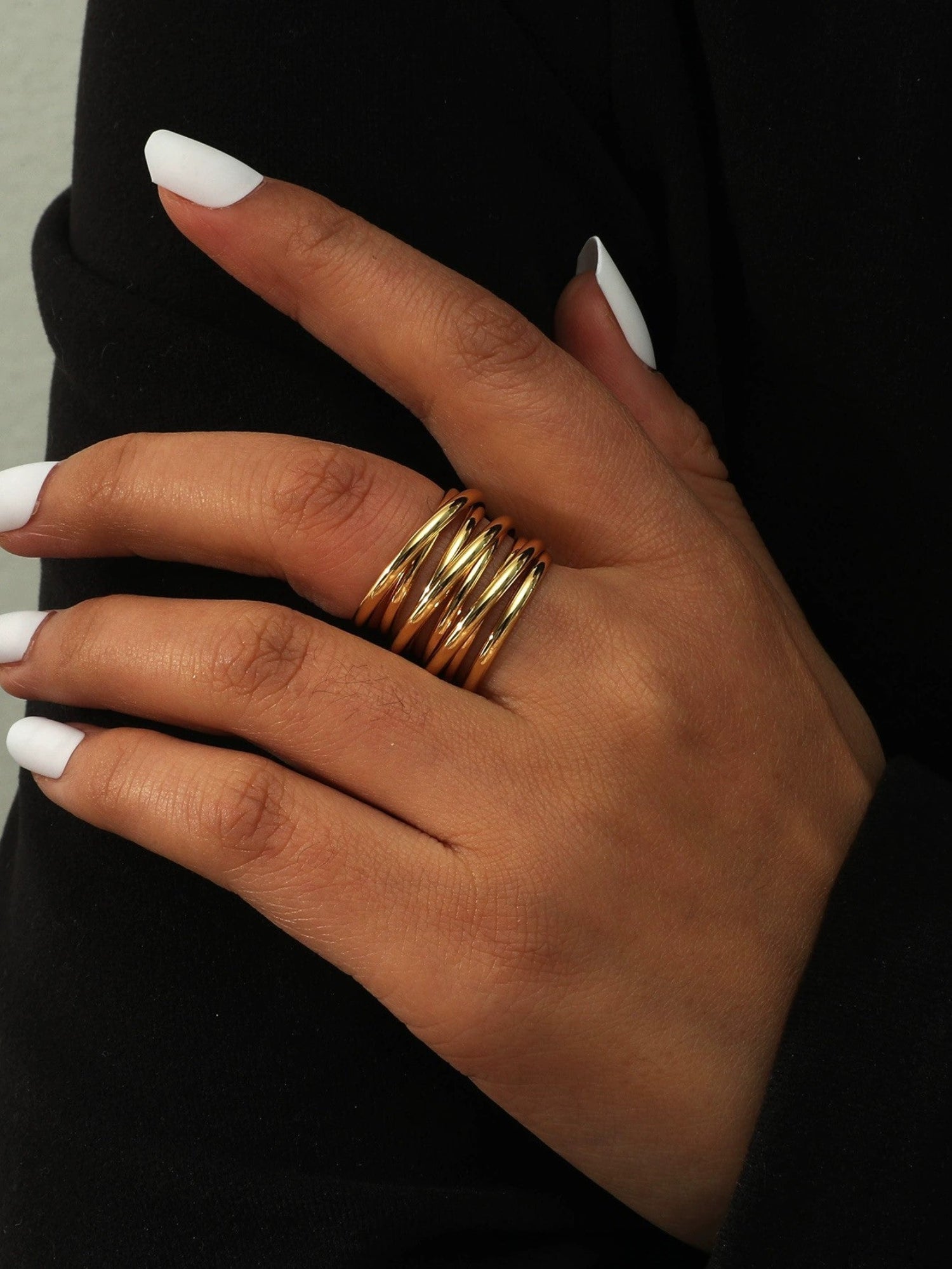 Gold Multi-Layer Spiral Wrap Ring JLTR0707