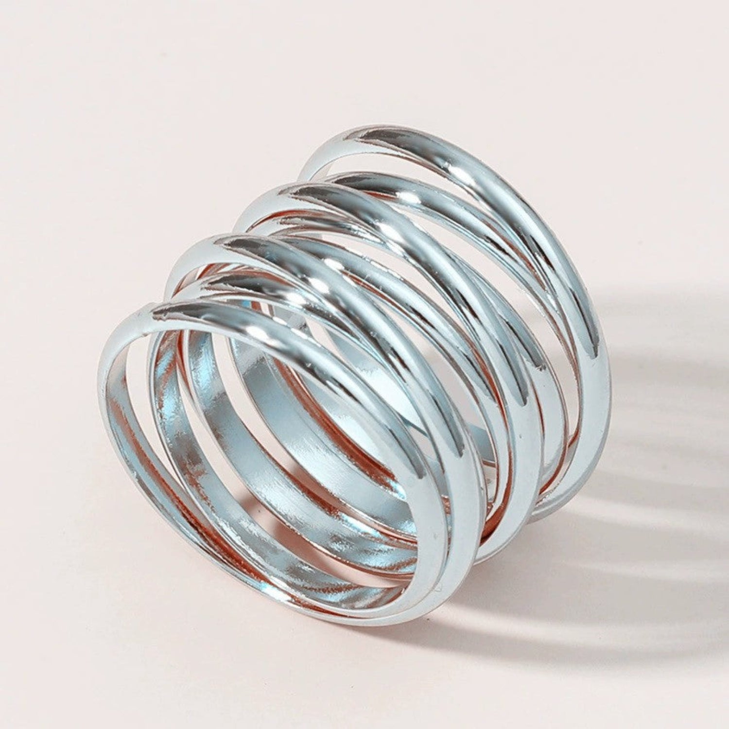 Silver Multi-Layer Spiral Wrap Ring JLTR0708