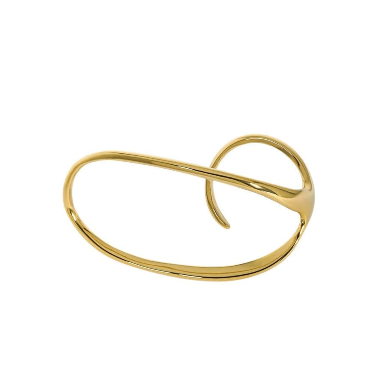 Gold Abstract Open Loop Ring JLTR0721