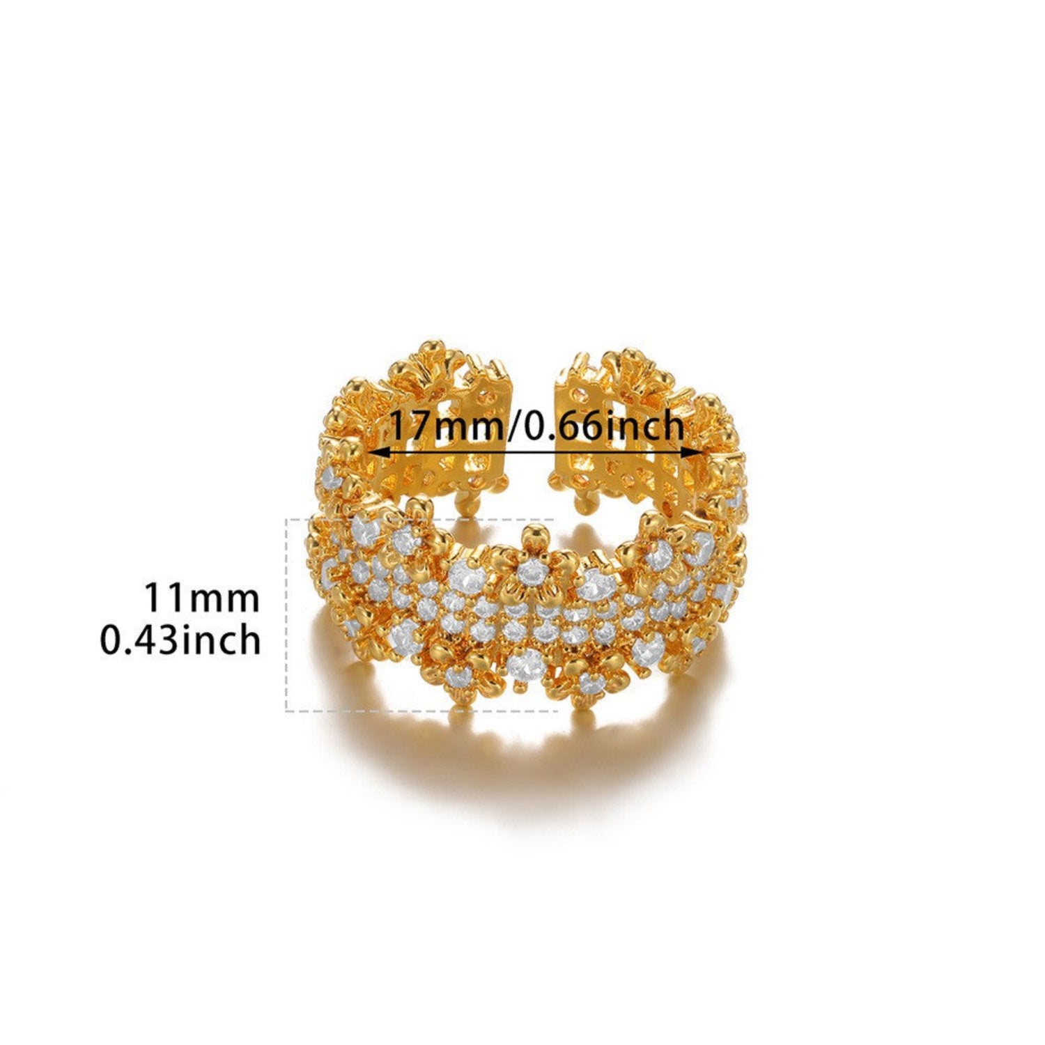Gold Stacked Geometric Band Ring JLTR0724