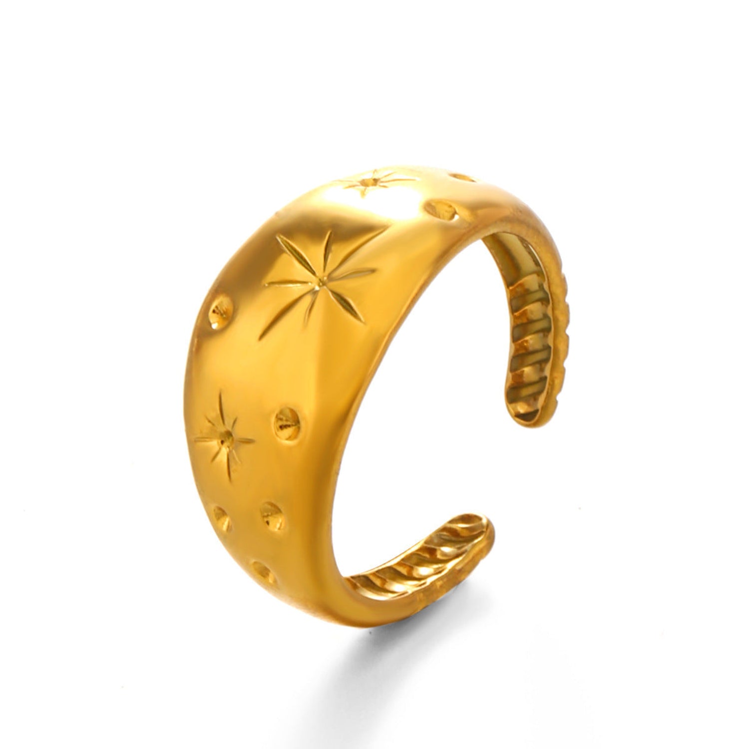 Golden Celestial Star Dome Ring JLTR0753