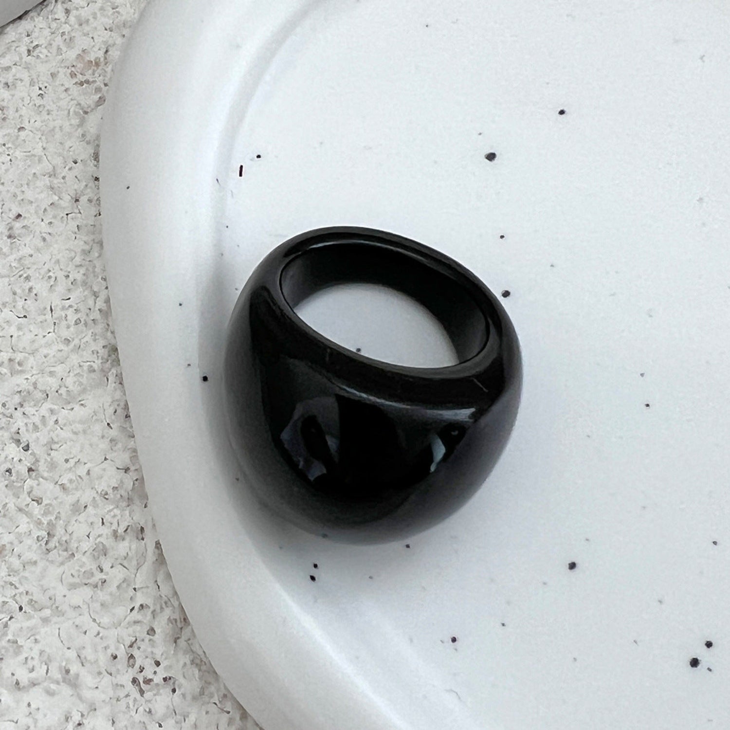 Midnight Black Bold Ring JLTR0771