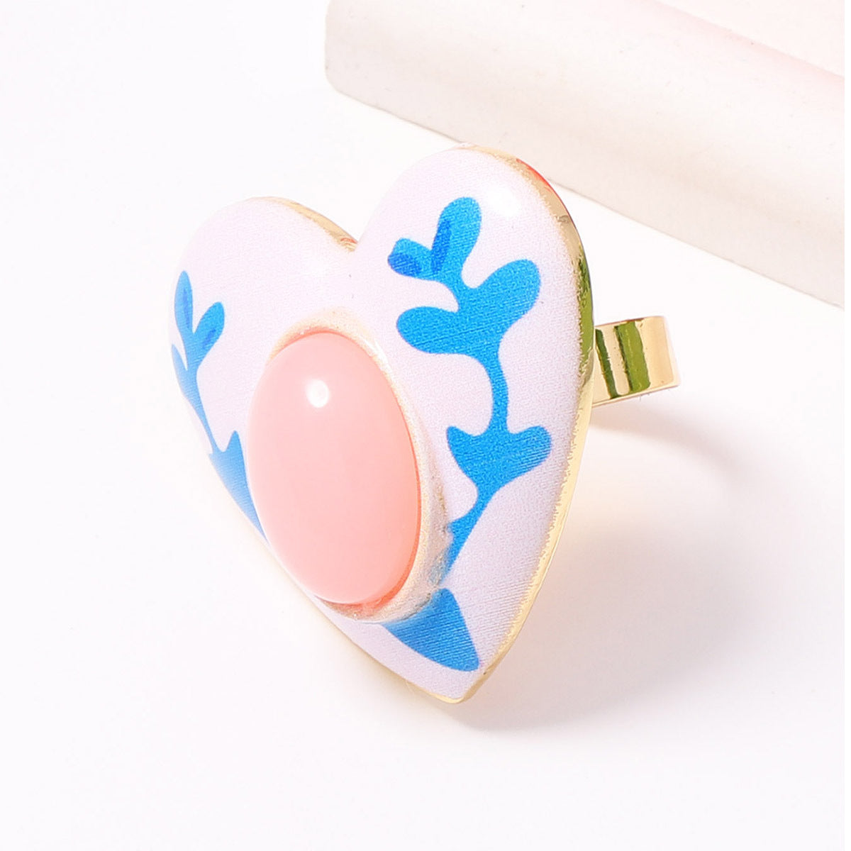 Heart Shaped Pink Stone Ring JLTR0779