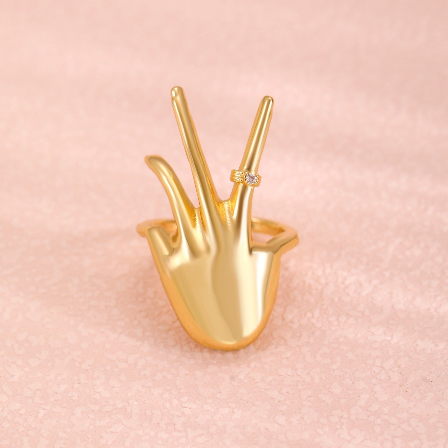 Creative Gold Hand Design Ring JLTR0780