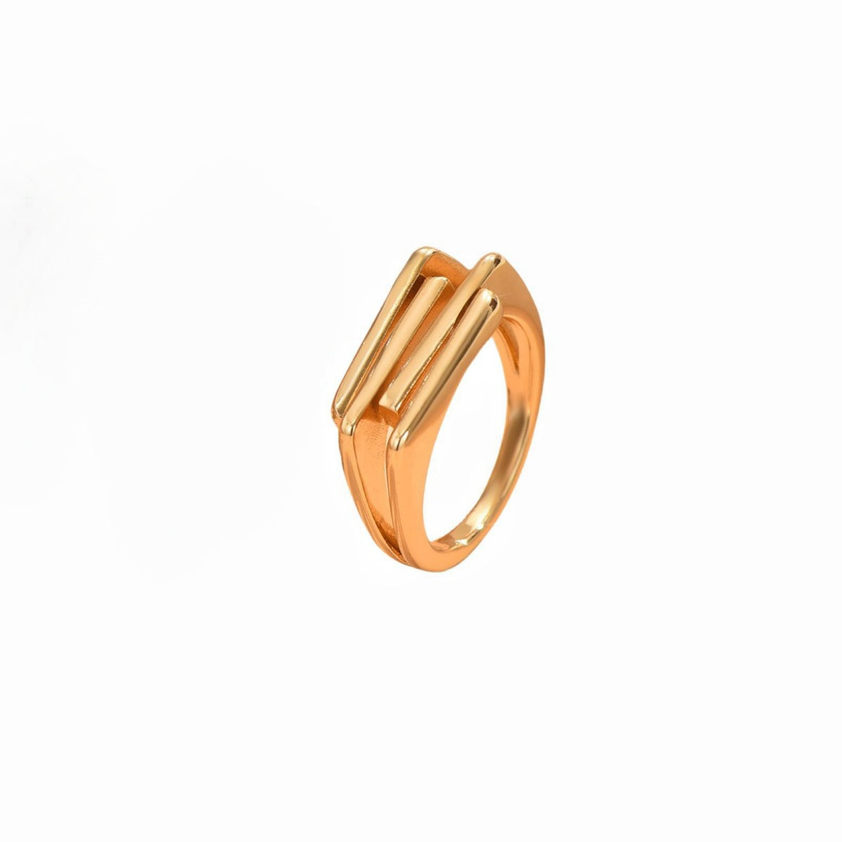 Gold tone Geometric Ring JLTR0785