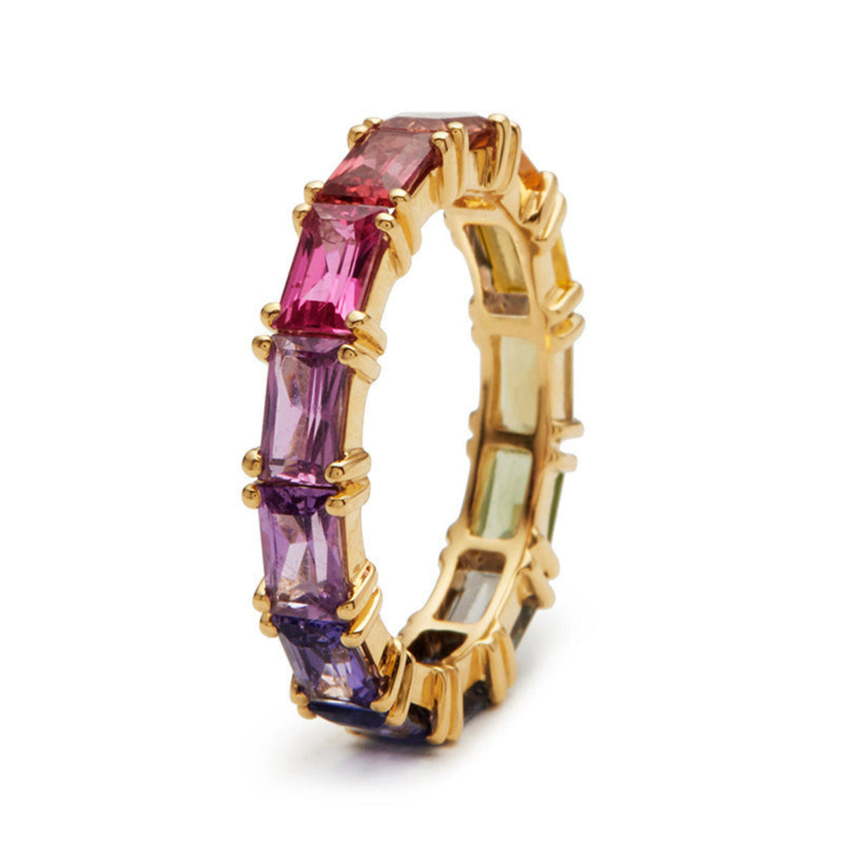 Multicolor Chic Rectangular Eternity Ring JLTR0791