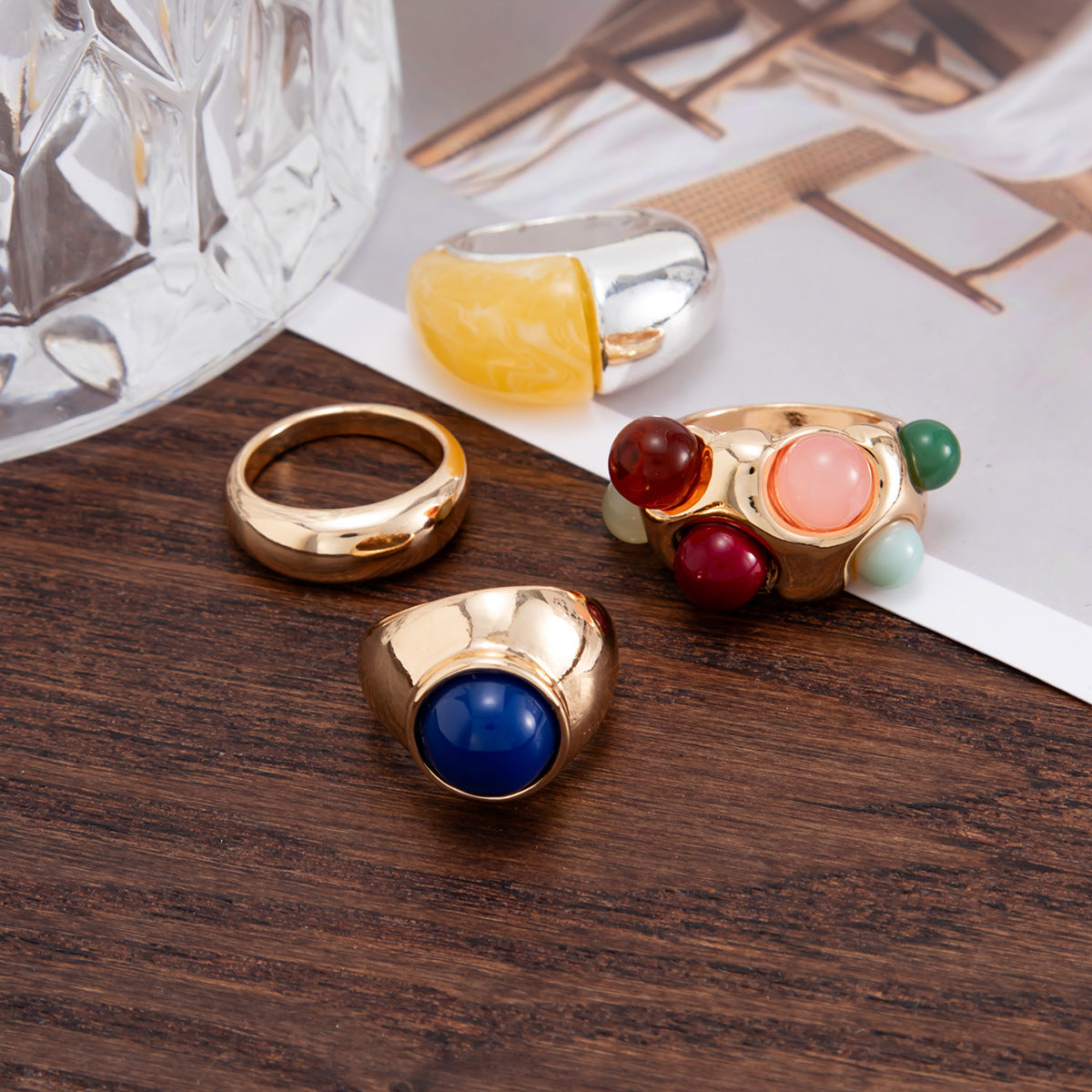 Gold Statement Bubble Ring JLTR0823