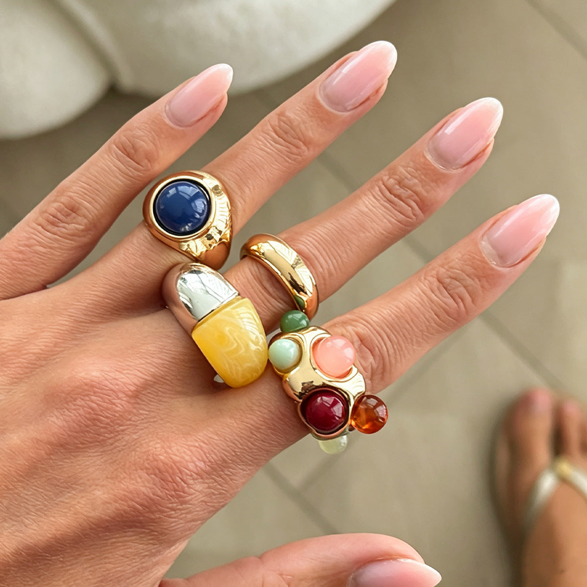 Gold Statement Bubble Ring JLTR0823