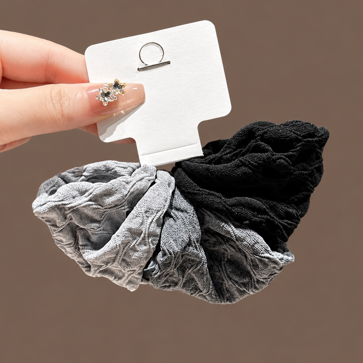 Grey Black Scrunchie Set JLTS0603