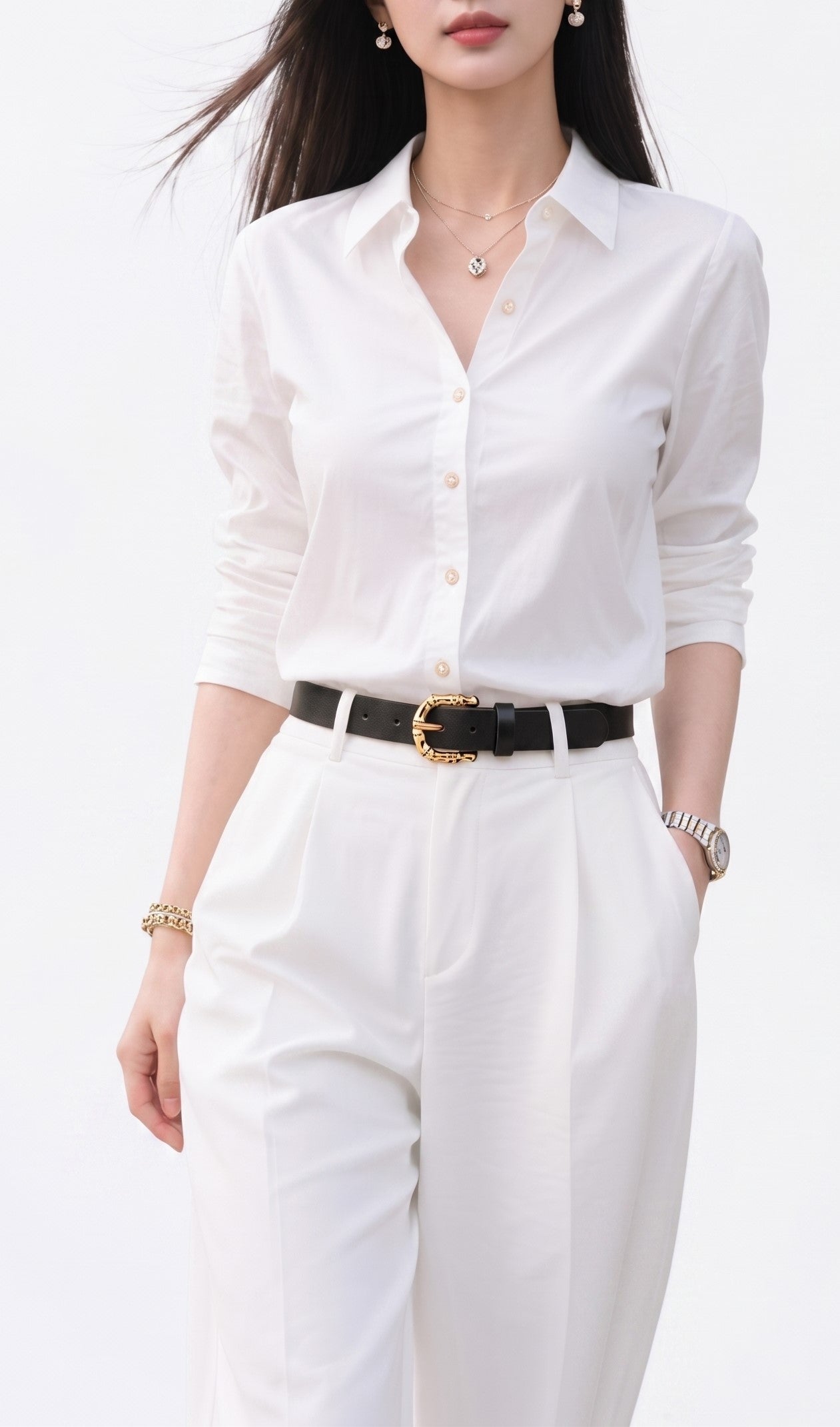 Black Belt with Gold Embellished Buckle JLTHB0235