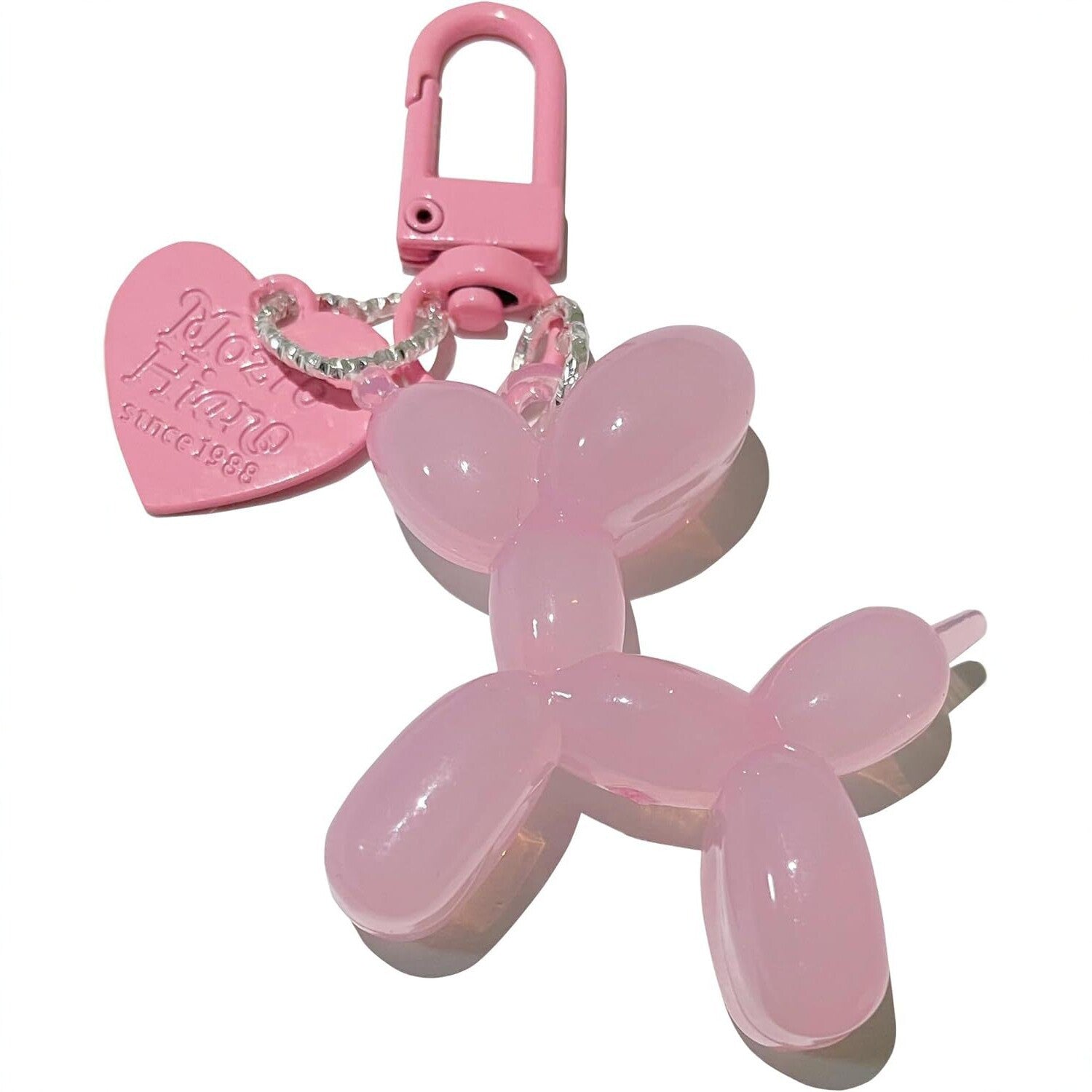 Pink Balloon Puppy Keychain MWK0001