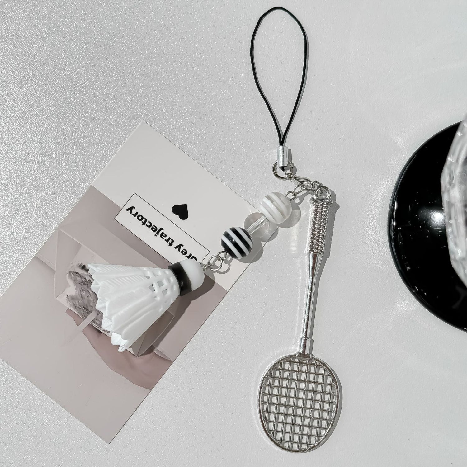 Black Loop Badminton Keychain MWK0008