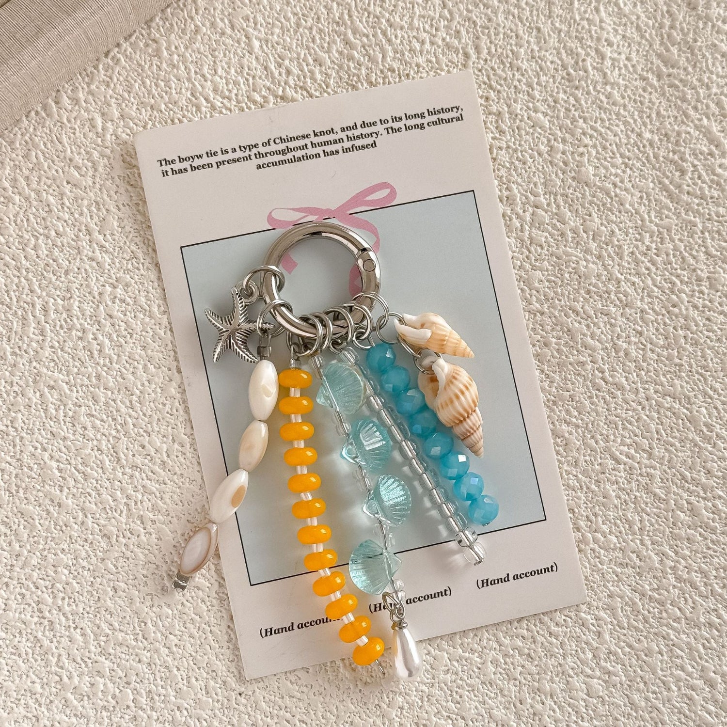 Blue and Yellow Shell Keychain MWK0017