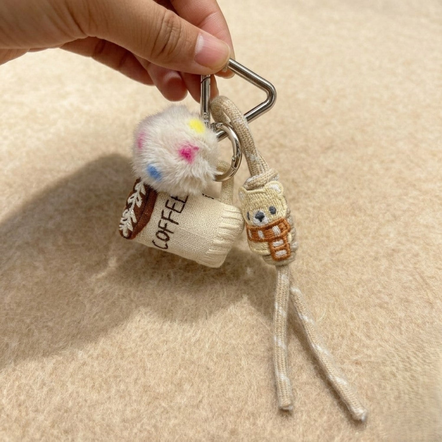 Beige Coffee Bear Keychain MWK0040