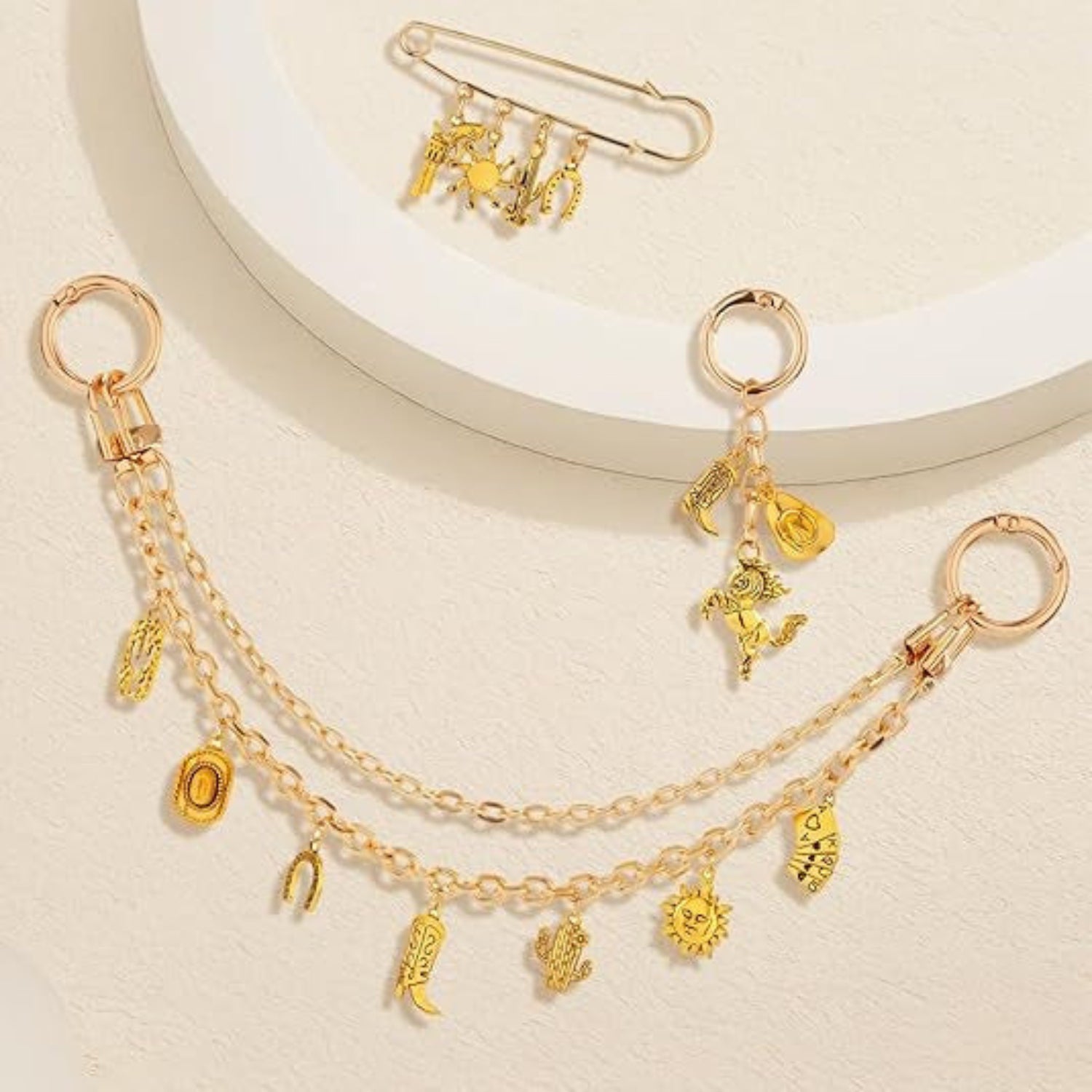 Gold Western Bag Charms MWK0072